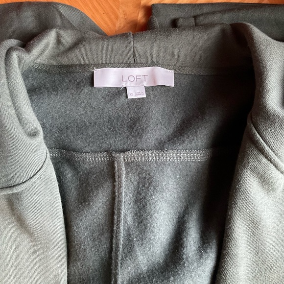Loft XS tunic sweatshirt jacket with pockets and hood army green - Picture 6 of 6
